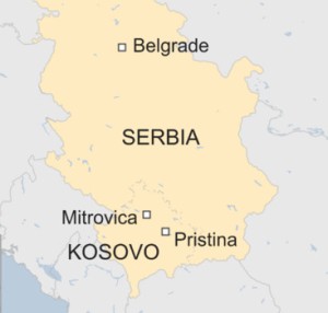 mapa Serbii i Kosowa